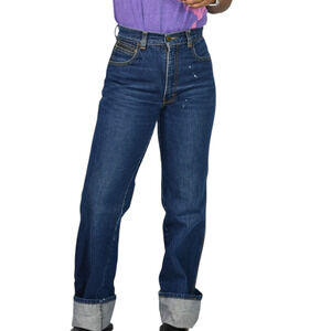 Vintage Brittania Jeans 80s Denim Straight High Rise Waist Long Inseam 27 27x35